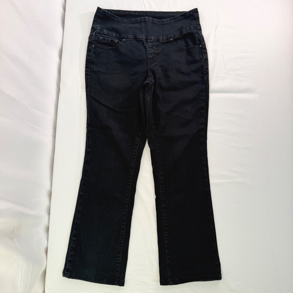 Jag Jeans Womens 6P Black High Rise Bootcut Pull On Stretch Denim Pants